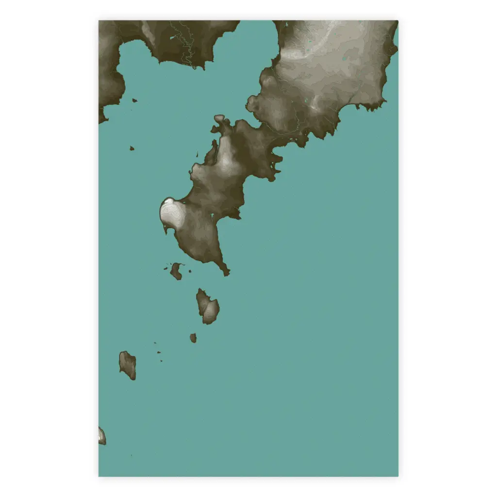 Garden Peninsula Region Topographic Map - Graphic (2019)