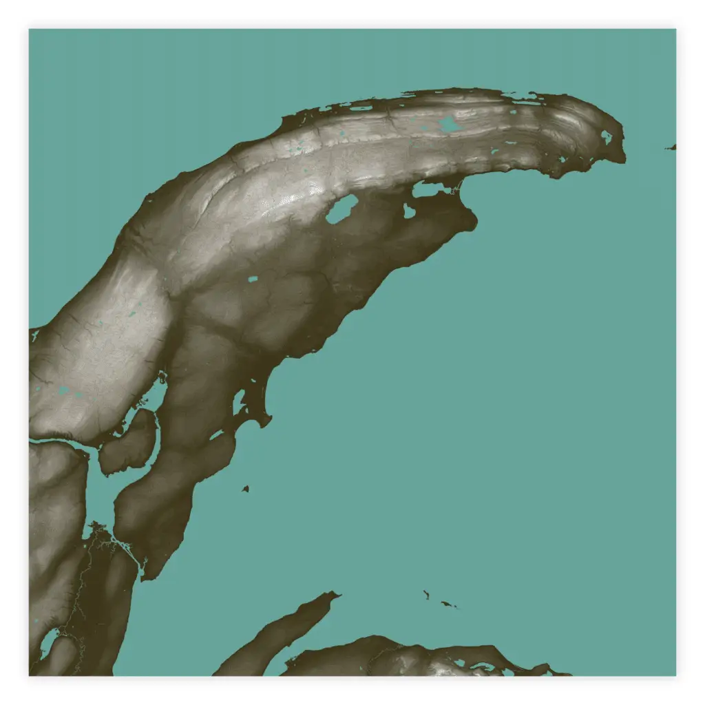 Keweenaw Peninsula Region Topographic Map - Graphic (2019)